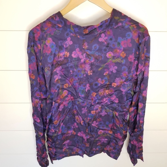 Johnny Was Workshop Purple Blouse - Picture 6 of 6